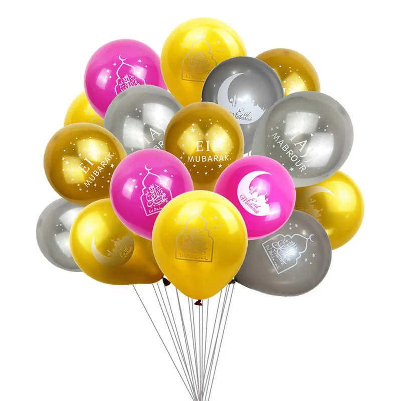 

10PCS Eid Mubarak Balloon EID MUBARAK Party Decoration Latex Balloon Festive Happy Birthday Party Decorations