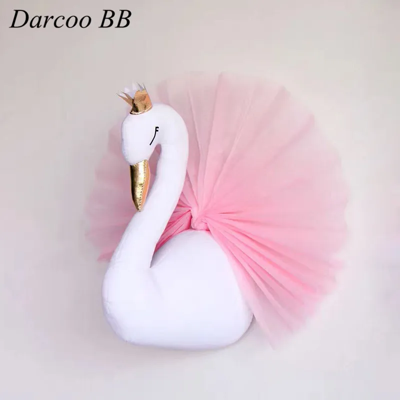 3D Корона Лебедь настенные Висячие мягкие игрушки куклы для девочек Животные