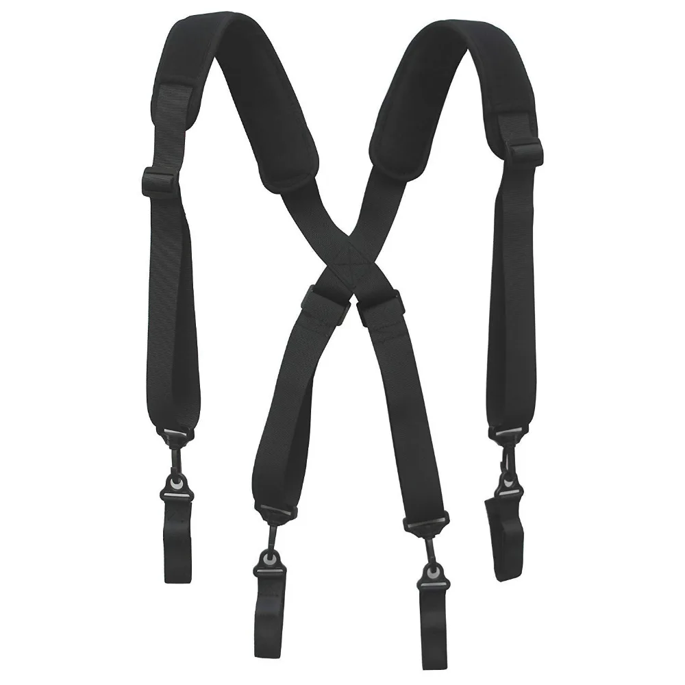 Neoprene Padded Tool Belt Suspender Duty Belt Suspender W/ 4 Loop