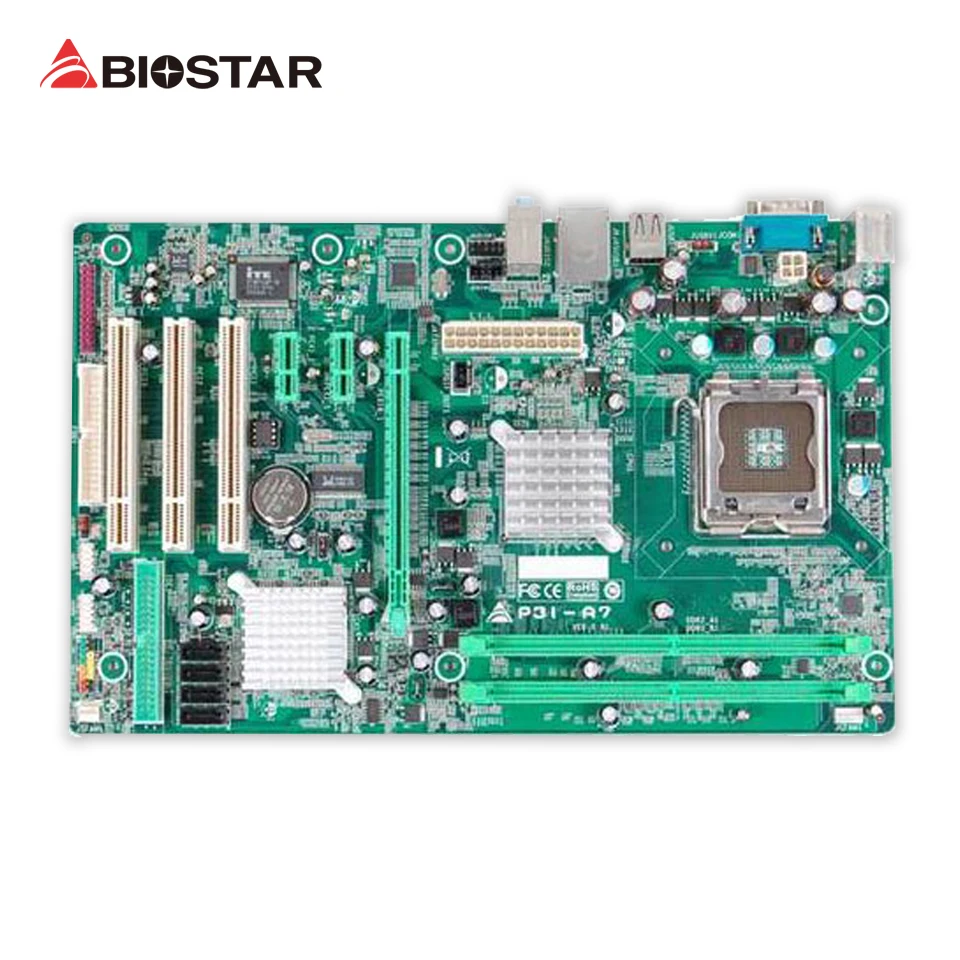

BIOSTAR P31-A7 Desktop Motherboard P31 LGA 775 DDR2 4G SATA2 USB2.0 ATX