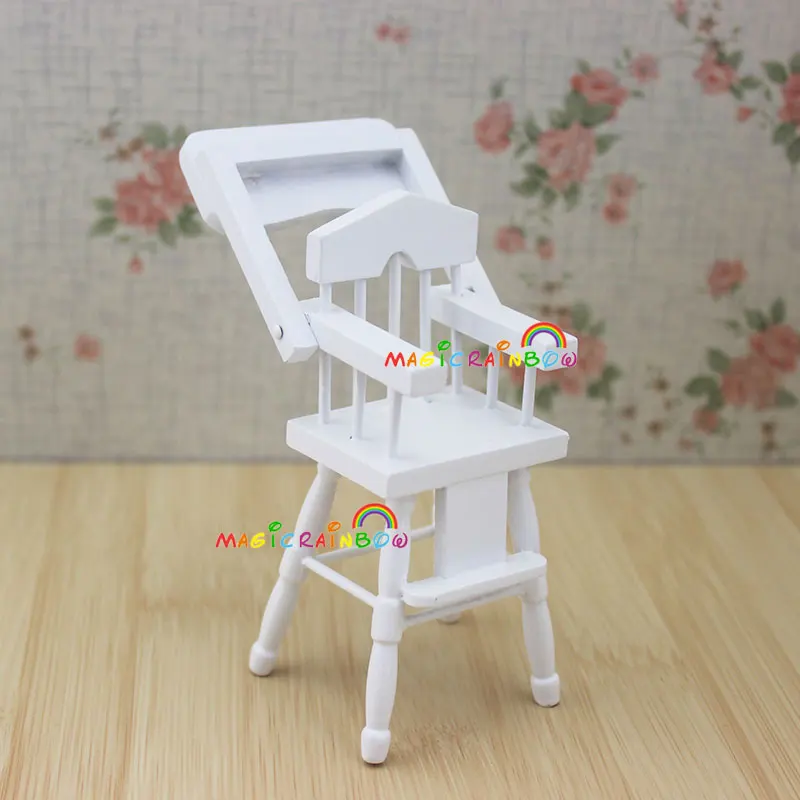 Bedroom Furniture Wooden Baby High Chair 1:12 Scale Dollhouse Miniatures Kids Bjd Doll House Bedroom Furniture Wooden Baby High Chair 1:12 Scale Dollhouse Miniatures Kids Bjd Doll House