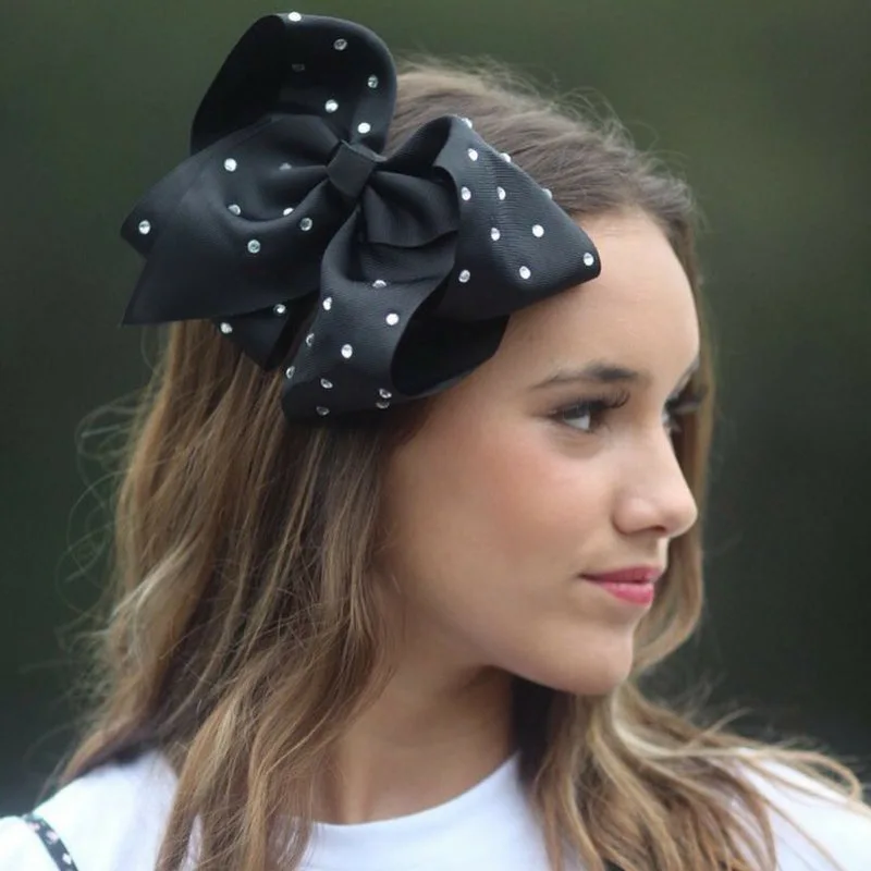 

Handmade Girl Large Bows Bow-knot Print Hair Headwear Fashion Solid With Clip Kids Hair Accessory
