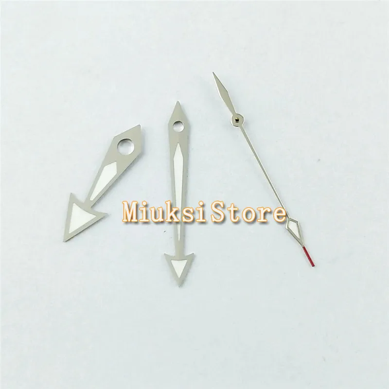 Серебристо-зеленые светящиеся стрелки часов подходят для движения Miyota 8205 8215 821A
