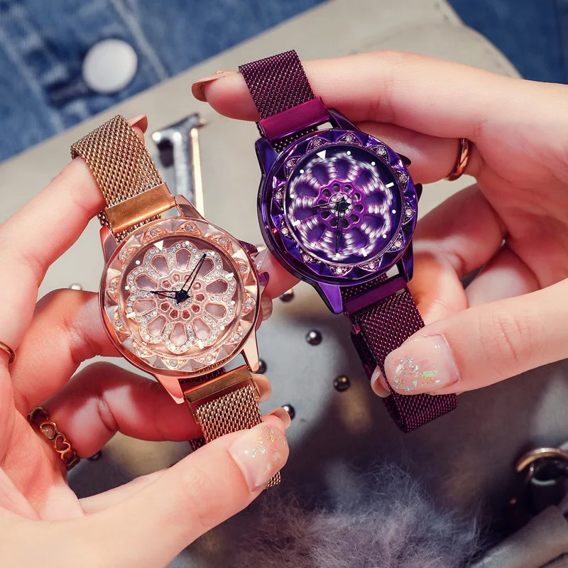 

New Fashion Ladies Watch Womens Flower Luxury Stainless Quartz Wrist Watches Leather Quartz Clock Gifts Relogio Feminino 2019