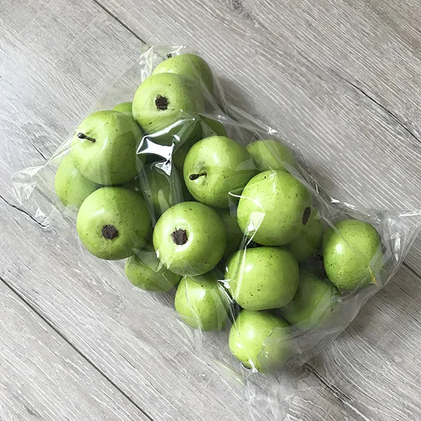 Moochung, высокое качество, мини-фруктовое яблоко лимон груши для кухонное украшение для дома, пена, вечерние украшения, фрукты, сделай сам, 20 шт./партия - Цвет: 20pcs Green Apple