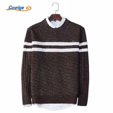 Covrlge 2017 Men’s Sweaters O-Neck Pullover Male Striped Autumn Winter Fashion Sweater Free Shipping Mens Clothing M-3XL MZM012