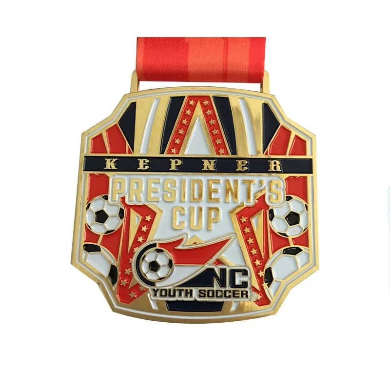 Metal sport. Football items Metal.