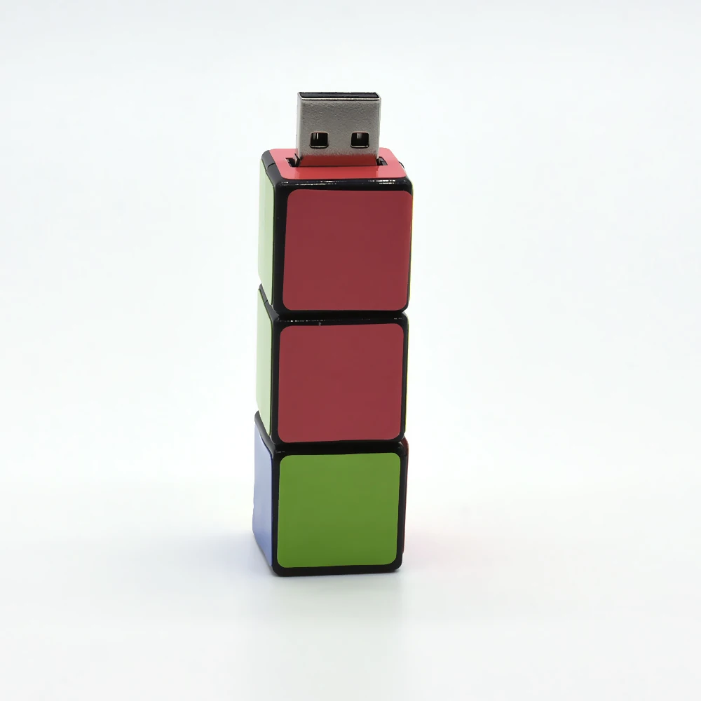 Игрушки usb флеш-накопитель 64 ГБ 8 ГБ 16 ГБ 32 ГБ 4 ГБ флеш-накопитель креативный флеш-накопитель куб USB карта памяти Usb диск вращение USB2.0