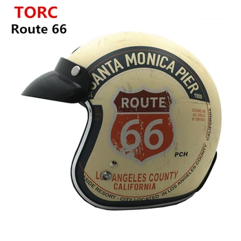 

New TORC motorcycle vintage Helmets retro chopper bicycle Helmet Casco moto capacete Route 66 for Motorcycle