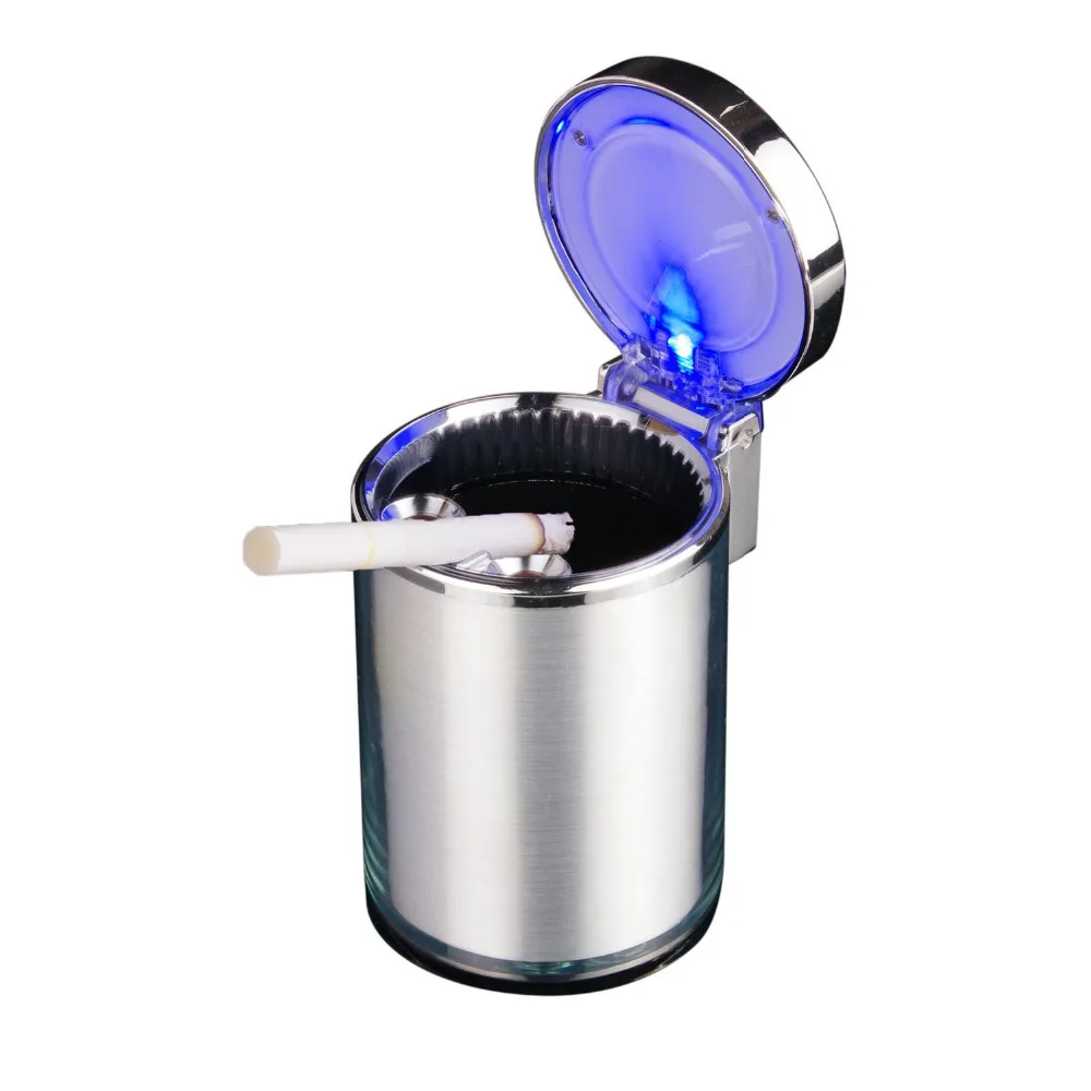 Сверхзвуковой светодиодный светильник портативный бездымный пепельница для автомобиля серебро
