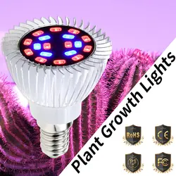 20 Вт завод освещение для теплицы E27 220 В светодио дный Growlight E14 лампы для растений 110 В SMD5730 растет лампа для семена цветов в помещении Growbox