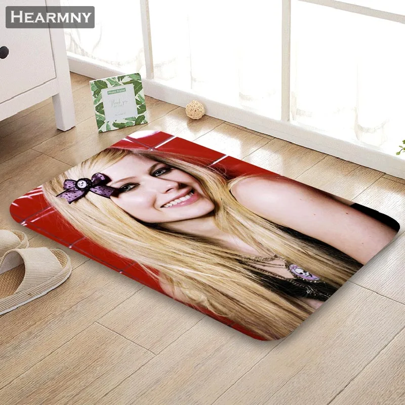 Индивидуальный Avril Lavigne Коврик для пола/ванны/кухни/пляжа фланелевый губчатый материал 3D Печатный лохматый Декор для спальни