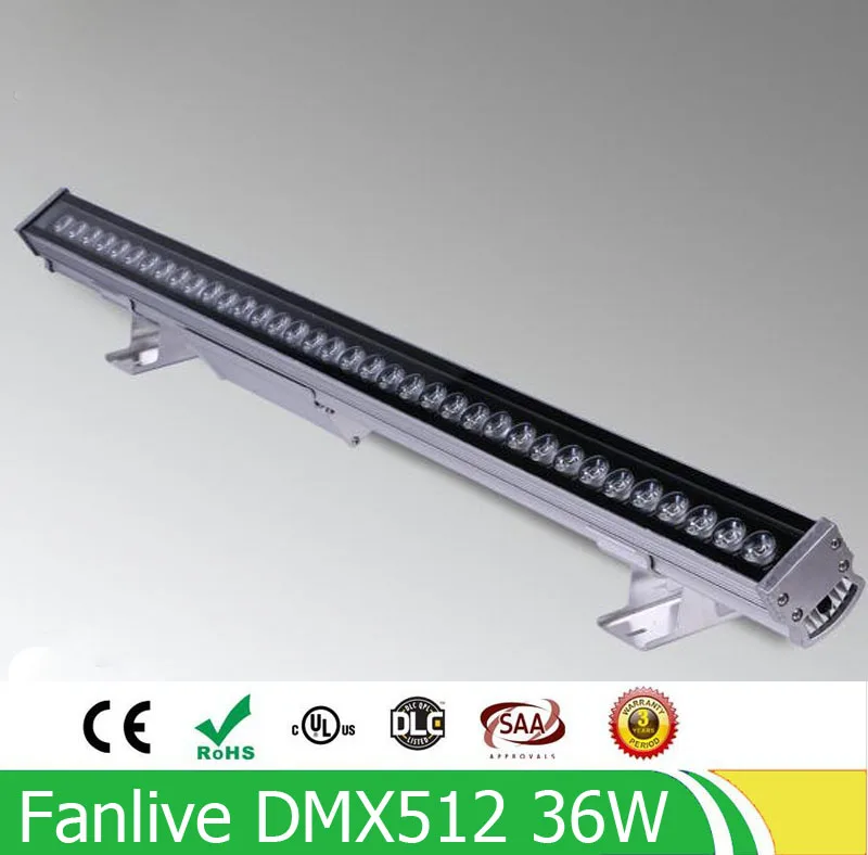 36 Вт DMX512 RGB светодиодный прожекторы лампы AC85-265V или AC24V наружные прожекторы садовые Светодиодный прожектор IP65 Водонепроницаемый освещение здания