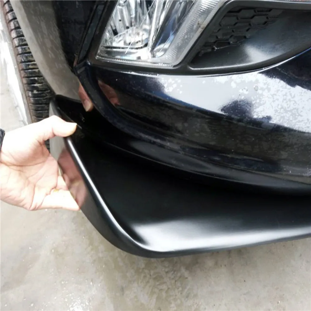Универсальный Матовый Черный FRP сторона тела комплект бампер губы сплиттер фартук для Mazda 3 Mazda 6