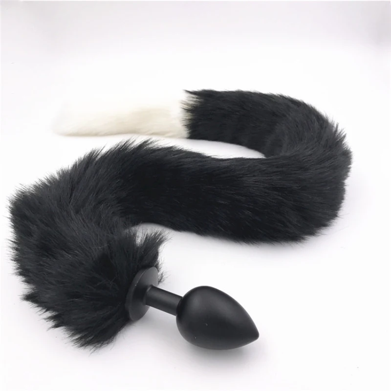 Black And White Sexy Photos Tail But Plugs - Metal Anal Dilator Faux Tail Butt Plug Insert Anal Plugs Black White Black And White Sexy Photos Tail But Plugs - Metal Anal Dilator Faux Tail Butt Plug Insert Anal Plugs Black White
