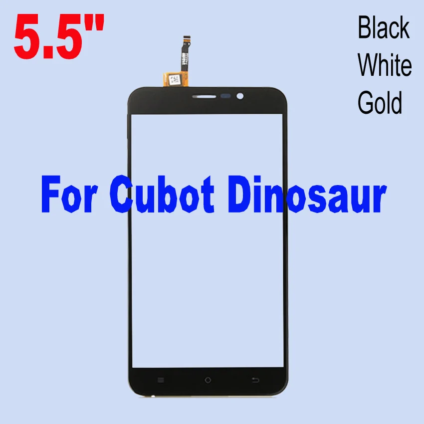 

High Quality Tested Working Black White Gold Touch Screen Digitizer For Cubot Dinosaur Cell Phone Panel Sensor Replacement