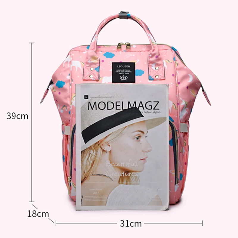 Мумия материнства пеленки мешок большой Ёмкость ребенка рюкзак мода многофункциональный уход сумки для ухода за ребенком CL5341