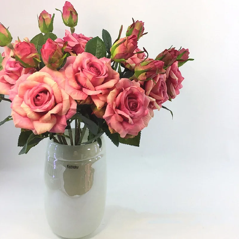 

1Pcs/lot rose christmas decoration for home silk artificial peony Wedding decoration marrige decorative flower Party Decoration