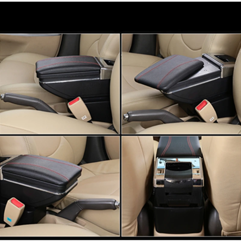 Подлокотник коробка с Usb для hyundai Accent Arm отдых коробка с держатель стакана, пепельница укладка Tidying вращающиеся подлокотники сиденья автозапчасти