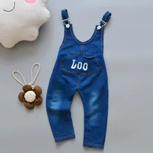 

2018 new fashion baby boy and girl overalls hot sale kids denim overalls children boy jeans pant girls jeans trousers