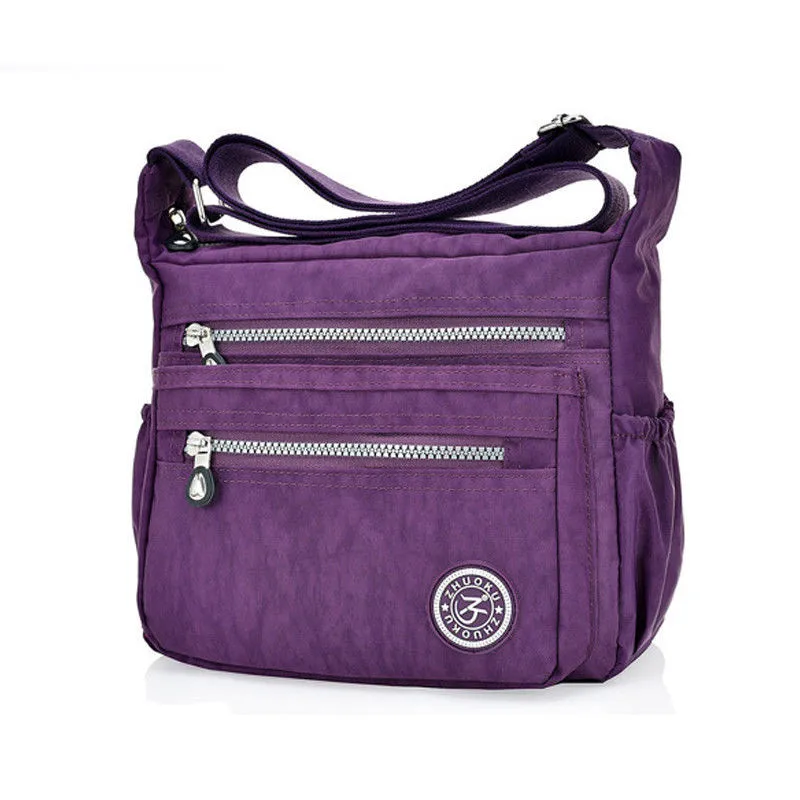 Женская Холщовая Сумка на плечо, дамская сумочка, сумка-мессенджер, сумка через плечо, сумки для хранения - Цвет: Deep purple