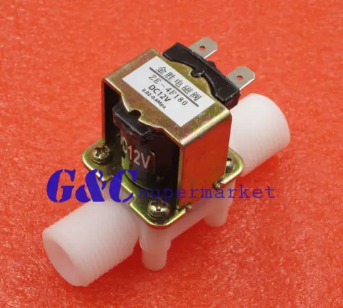 

12V Electric Solenoid Valve Magnetic DC N/C Water Air Inlet Flow Switch 1/2