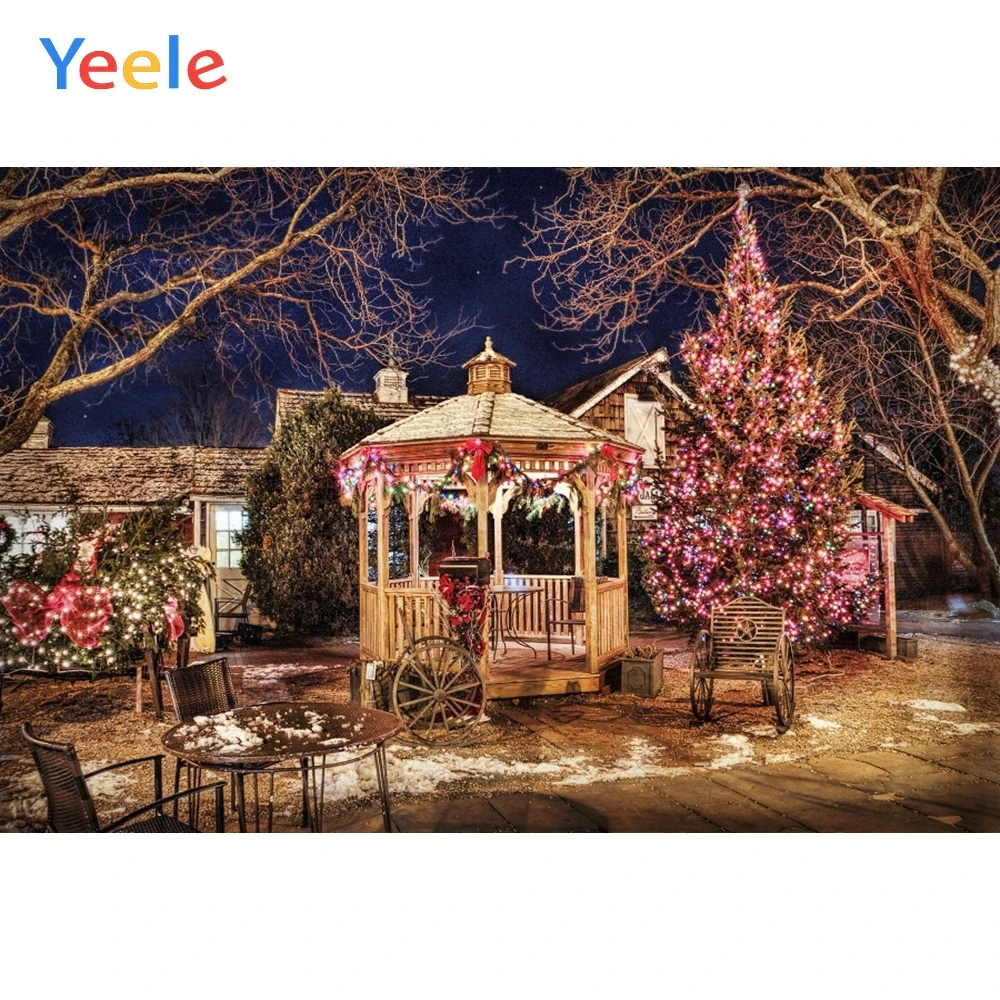 Yeele Christmas Tree Pavilion Yard Table Chair Deco for Home Photography Backgrounds Photographic Backdrops Photo Studio | Электроника