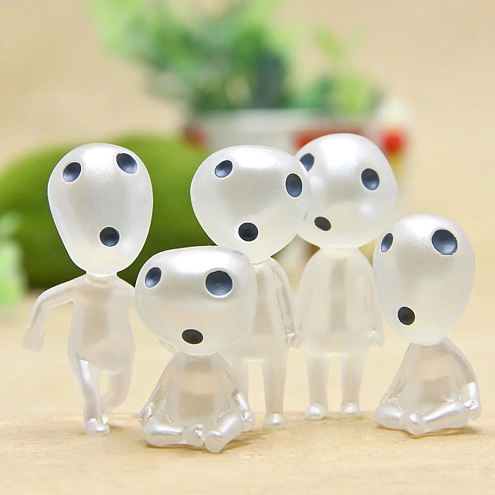 

1piece Anime Minifigures Luminous Princess Monoonoke Tree Elves Spirit Mini Figurines Totoro Decal Kid Gift Toy