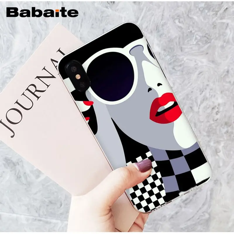 Babaite vogue girl boss Мягкий силиконовый прозрачный чехол для телефона Apple iPhone 8 7 6 6S Plus X XS MAX 5 5S SE XR Чехол для мобильного телефона - Цвет: A6