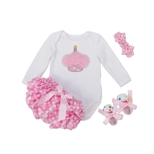 Newborn Cheap Baby Girl Clothes Set Long Sleeve Baby Bodysuits Cotton