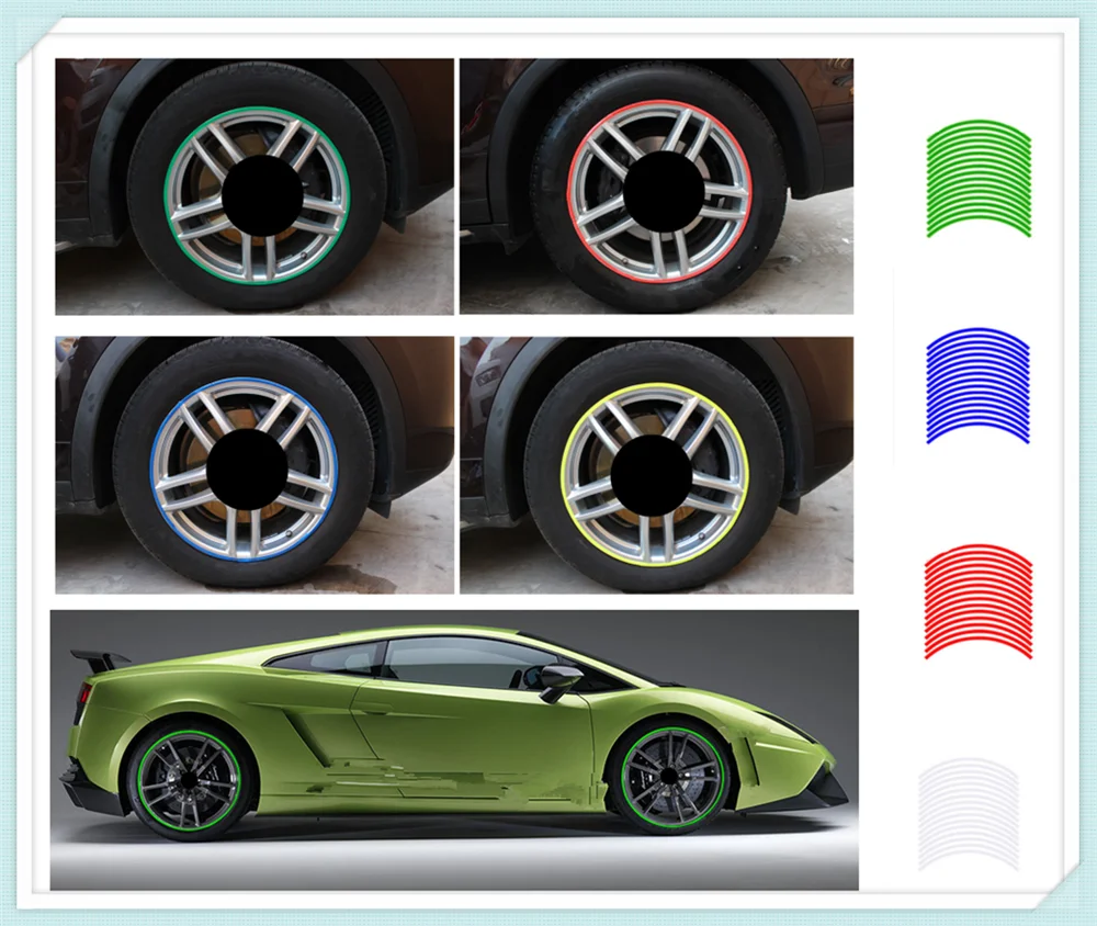 

Car and motorcycle wheel reflective stickers DIY modified shape for Volkswagen vw Tuhuan 1.4T Touareg2 New Beetle Passat B6