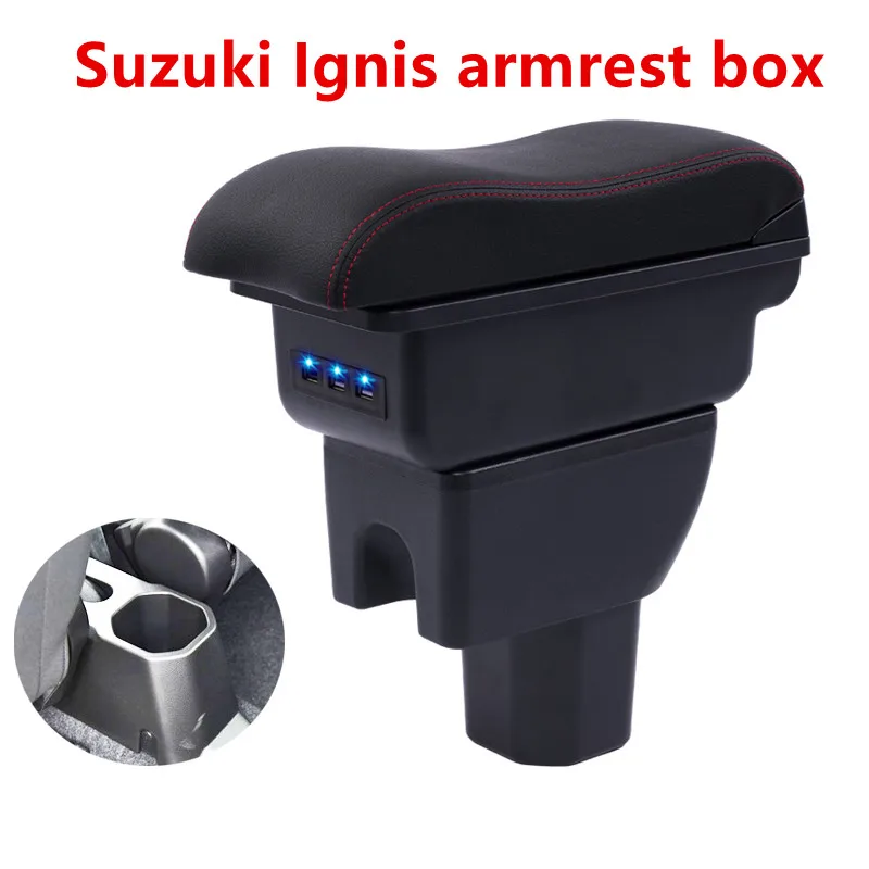 Для Suzuki Ignis подлокотник коробка центральный автомобильный подлокотник для хранения коробка Подстаканник Пепельница Модификация аксессуары
