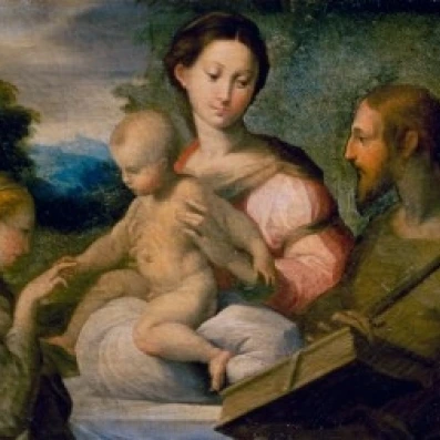 Mystical Wedding of Saint Catherine C1524-1527 Parmigianino 1503-1540 Italian Oil On Canvas Pushkin Museum of 18 x 24