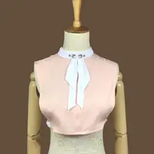 Осень-зима высокого класса Черный и белый-стойка дикий рубашка на молнии Ложные Воротник украшения