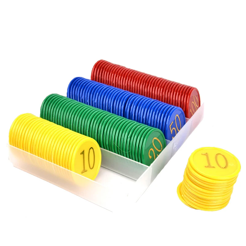 160PCS Plastic Poker Chips Set with Box Golden Number 38*2mm Cheap