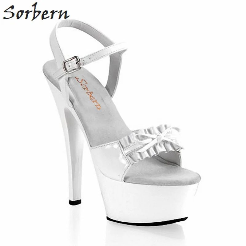

Sorbern Spike Heels Platform Sandals Ladies Open Toe Shoes Butterfly Knot Sandals Fashion For Woman Shoes Size 10 Custom Color