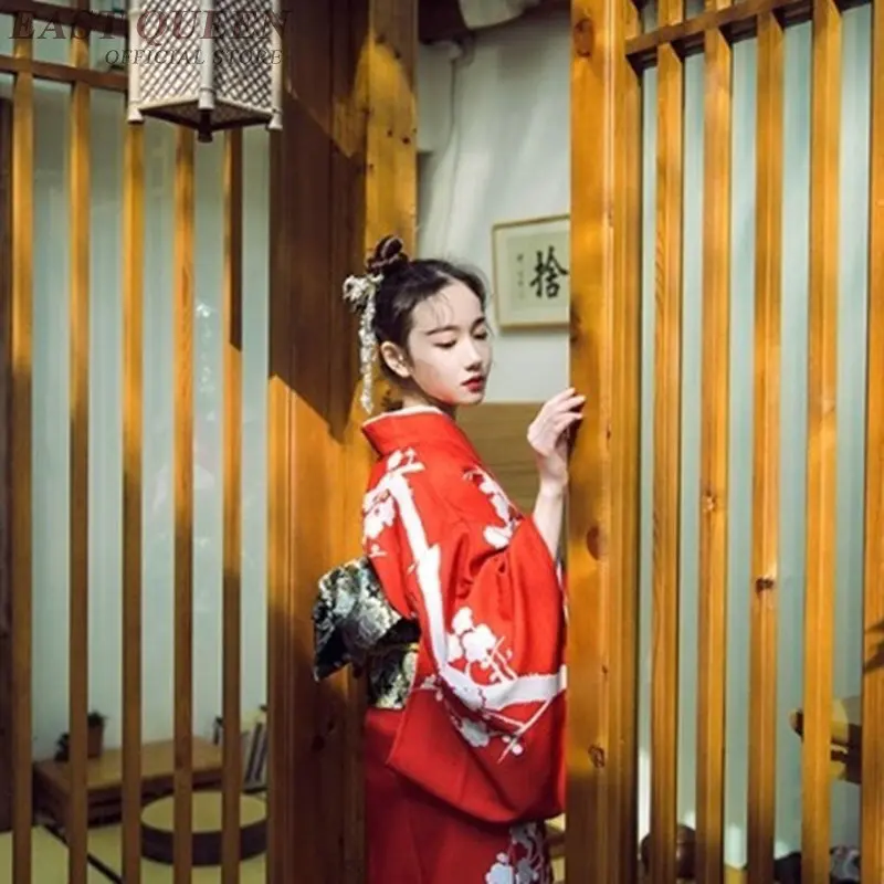 Традиционное японское кимоно, платье для косплея, Женский юката, женский костюм хаори, Япония, гейша, кимоно для женщин, KK2247