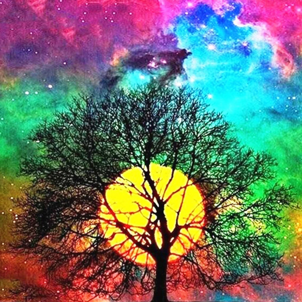 HUACAN-Diamond-Painting-Cross-Stitch-Tree-Diamond-Mosaic-Landscape-Diamond-Embroidery-Full-Square-Round-Picture-Rhinestone