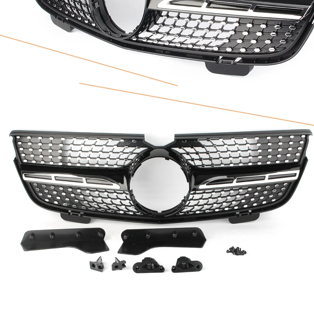 Car Diamond Front Grille Upper ABS Grill For Mercedes-Benz GL Class X164 GL450 2007-2012/ GL350 2010- 2012/ GL320 2007 2008 2009 |