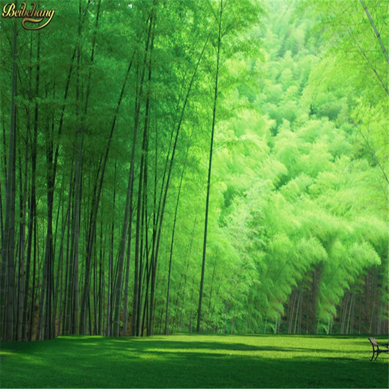 Bamboo grove Custom photo wallpaper roll 3D mural wallpaper for living room TV background 3d mural papel de parede 3d wall paper