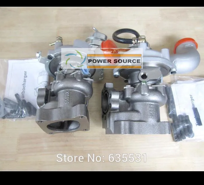 K03 53039880016 53039880017 Twin Turbos Turbocharger For AUDI S4 97-01 A6 99-01 AJK ARE AZB AGB V6 2.7L 265HP (3)