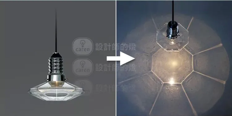European contemporary and contracted American restaurant bar creative LED single head crystal bulb chandelier