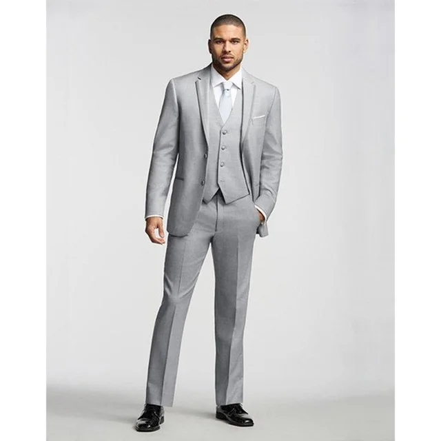 gray slim fit suit