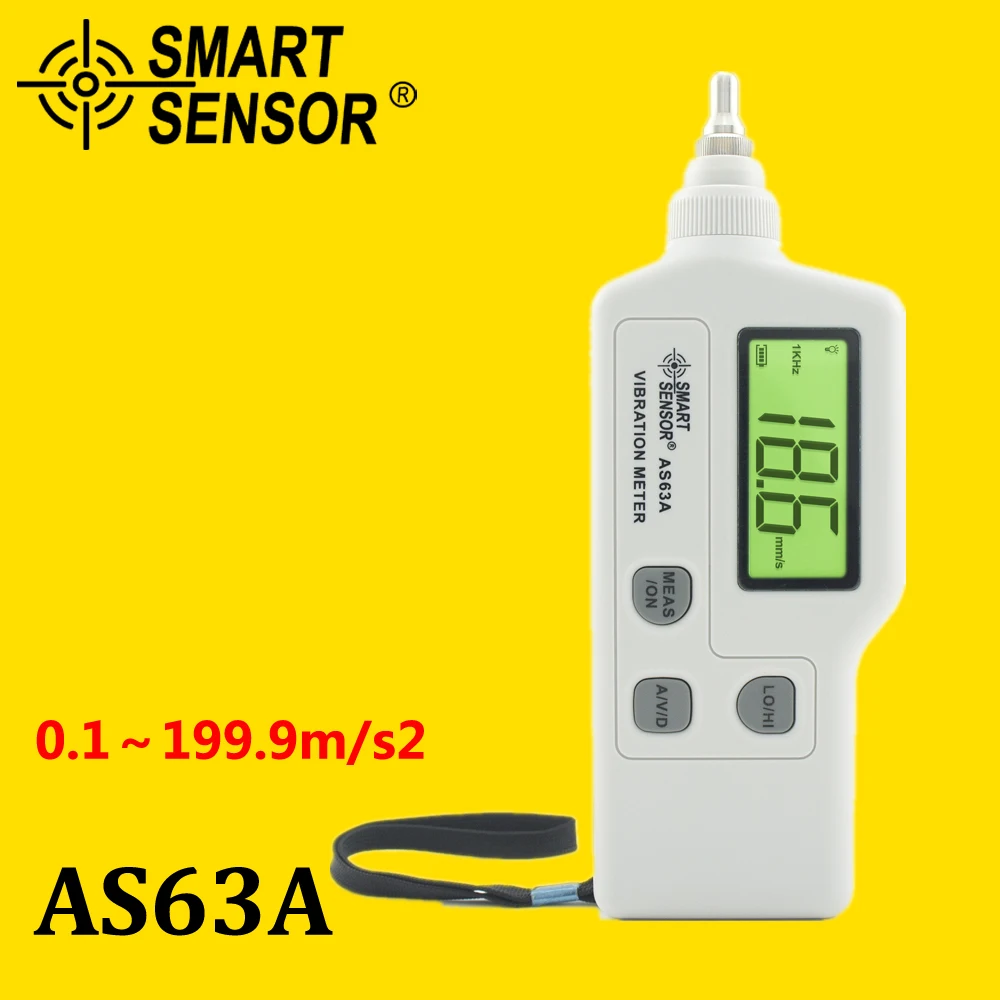 Портативный Измеритель вибраций Smart Сенсор AS63A, ускорение/объем/равных угловых скоростей вибрации измеритель анализатора