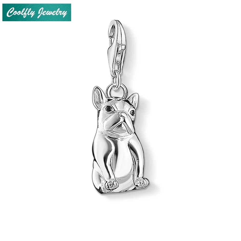 

COOLFLY French Bulldog Dog Charms Pendant For Women,European DIY Accessories New Fashion Jewelry Fit Bracelets & Bag Breloque