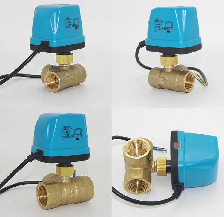 3 way electric actuator ball valve