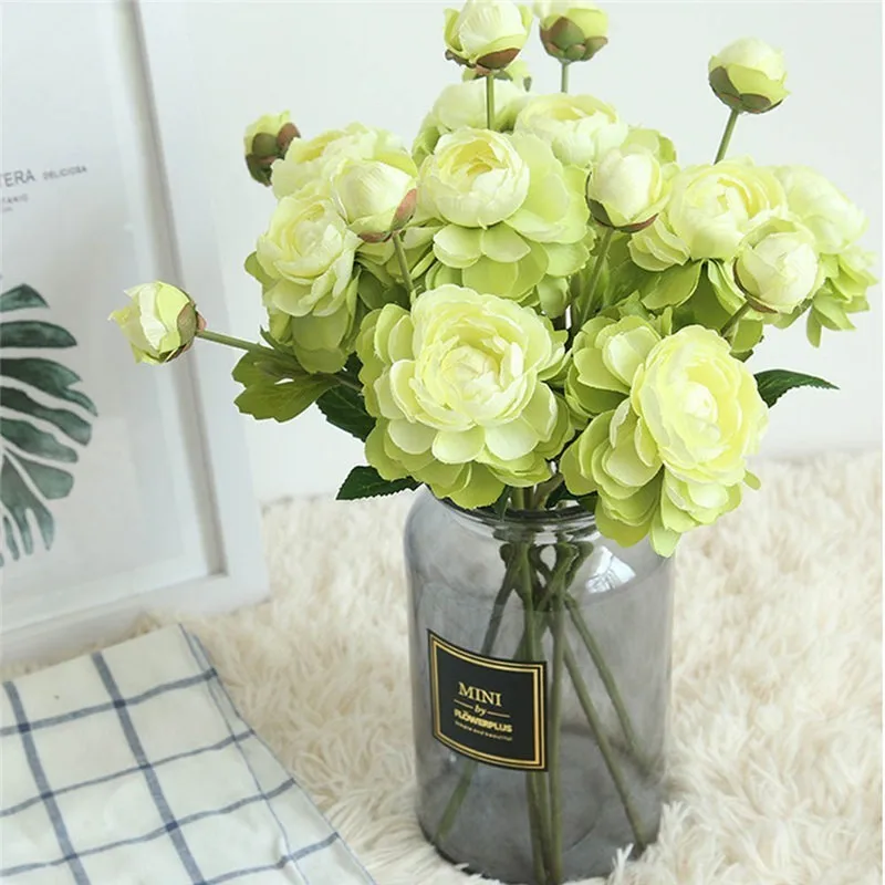 

1pcs Ins Nordic Artificial Ranunculus Asiaticus Flowers For Wedding Decoration Party Home Decoration Fake Flower Land Lotus