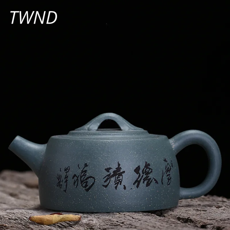 Tanie 150ML yixing czajniczek zisha dzbanek na herbatę chiński kung fu czajnik z pudełko garnitur krawat Guanyin czarna herbata drinkware 19.3