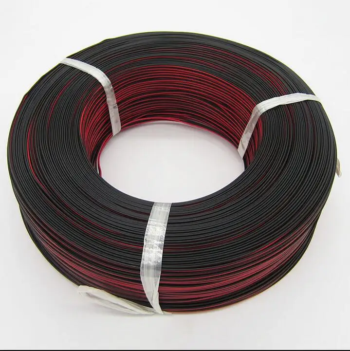 18 20 22 24 26AWG UL2468 PVC черно красный цвет двухконтактный кабель из луженой меди м/1 лот|2