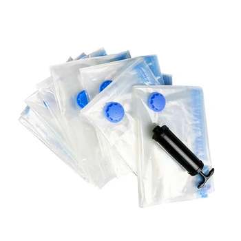 

11 Pcs Space Saver Vacuum Seal Storage Bag With Hand Pump Compression Bags For Organizer Clothes Blankets And Quilt